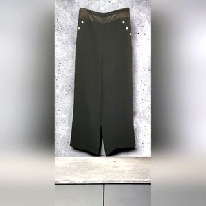 Formal Lined Crepe Wide Leg Pants